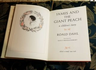 James And The Giant Peach By Roald Dahl,  1961,  1st Edition,  2nd State " Fine " Cdn