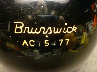 Brunswick Rhino Black Pearl Bowling Ball Vintage Carrying Bag 15lb - 8oz Drilled 3