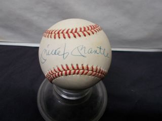 Mickey Mantle Signed Baseball With Auc