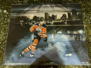 Connor Mcdavid Signed Auto 20x24 Photo " City Of Champions " Gold Uda Oilers