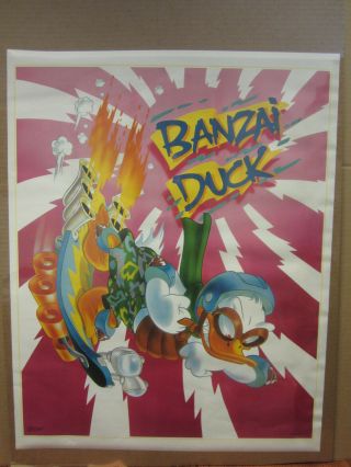 1986 Banzai Duck Poster Donald Duck Disney 3790