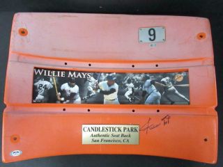Willie Mays Signed Candlestick Park Seat Back Autograph Auto Psa/dna Ah96126
