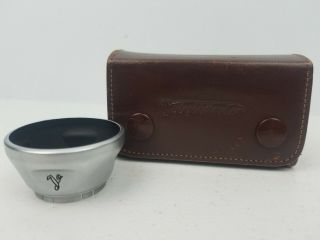 Vintage Voigtlander Lens Camera Hood 310/29 With Leather Case