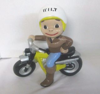 VTG 1970 ' S Atlantic Mold Co.  Ceramic Motocross Dirt Bike & Figure Wilt 2