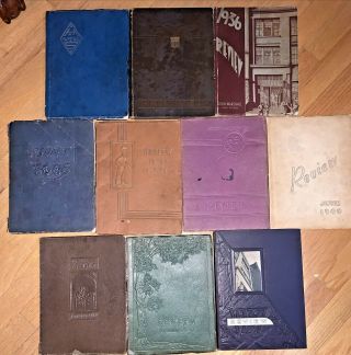 10 John Marshall High School Chicago Yearbooks 1929 - 1937 " The Review "