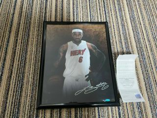 Lebron James Uda Upper Deck Signed Autograph " Welcome To Miami " Photo 52/100 Wow