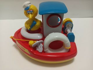 Sesame Street Vintage 1990 Big Bird Tub Boat Collectable Open Box