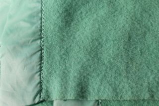 VTG Faribo Wool Camp Cabin Blanket Throw Faribault MN USA 84” x 67” Green 2