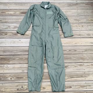Vintage Us Military Coveralls Flyers Men Summer Cwu - 27/p Sage Green Size 46r