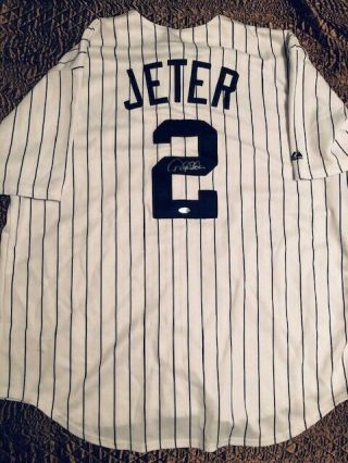 Derek Jeter York Yankees Signed Jersey - Steiner Authenticated - Majestic