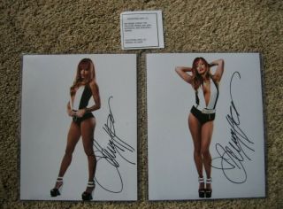Christy Hemme Wwe Wrestling Photoshoot Worn Outfit,  Heels,  And Signed Photos