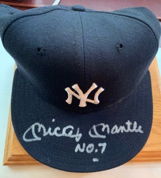 Mickey Mantle 7 Uda Upper Deck Authenticated Signed Autograph Ny Yankee Hat