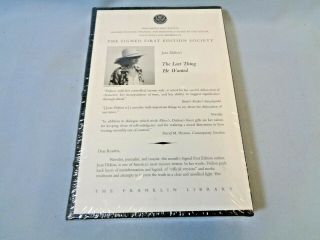Franklin Library Signed 1st Ed - The Last Thing He Wanted By Joan Didion
