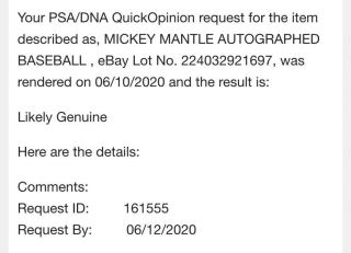 Mickey Mantle single signed autographed MLB baseball PSA/DNA :Read Description 3