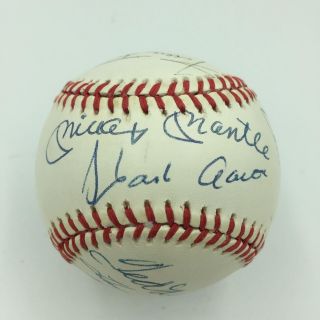 Mickey Mantle Hank Aaron Ted Williams 500 Home Run Club Signed Baseball Jsa