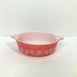 Vintage Pyrex Pink Gooseberry 471 Casserole Bowl 1 Pint No Lid