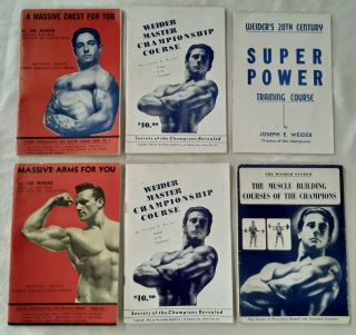Vintage Joe Weider Body Building Manuals With Posters