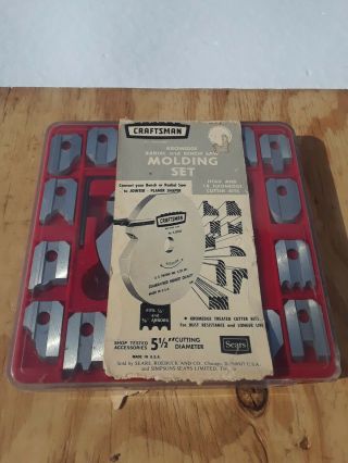 Vintage Sears Craftsman 9 - 3215 Radial Table Saw Molding Set Head 18 Blades