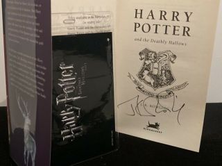 Harry Potter & The Deathly Hallows signed by J K Rowling,  Cast - very rare 2