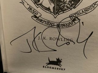 Harry Potter & The Deathly Hallows signed by J K Rowling,  Cast - very rare 3