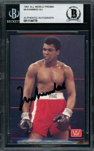 Muhammad Ali Autographed Signed 1991 All World Card Beckett Bas 11144778