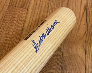 Ted Williams Signed 35 " Louisville Slugger Bat Uda,  Box & Bag Red Sox Hof