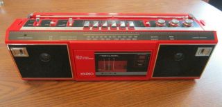 Vintage Realistic Scr - 30 Am/fm Cassette Recorder Boombox Radio Red L@@k