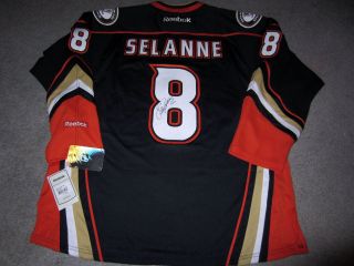 Teemu Selanne Anaheim Ducks Signed Autographed Jersey W/ Bas Xl Hof