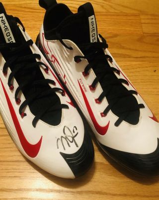 2014 MLB Holo Cert Mike Trout Autographed Signed MVP AUTO game issued Cleats 2