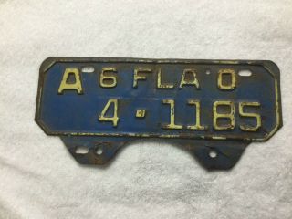 Vintage Florida Military License Plate Topper 1960