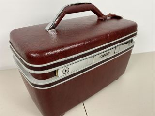 Vintage Samsonite Silhouette Train Case Hard Cover Cosmetic Luggage Suitcase 2