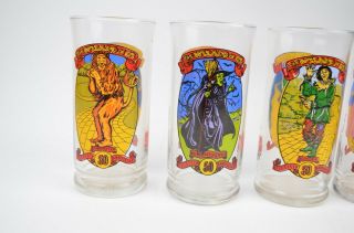 Vintage Wizard of Oz 50th Anniversary Tumblers / Six 6 