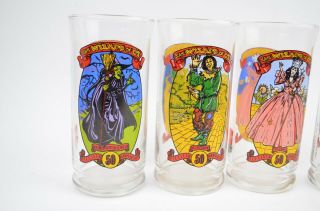 Vintage Wizard of Oz 50th Anniversary Tumblers / Six 6 