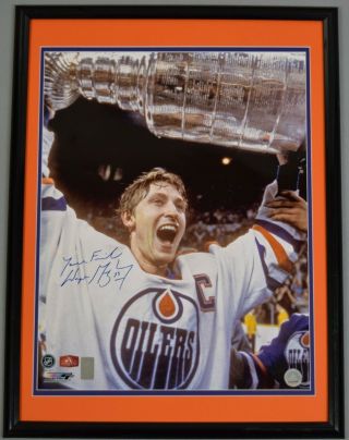 Wayne Gretzky Signed Auto Autograph 16x20 Framed Oilers Photo Wga Holo Like Uda