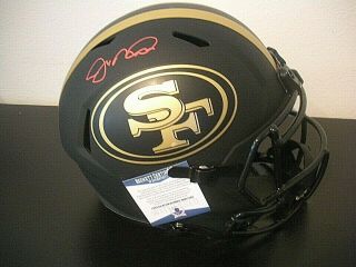 Joe Montana Signed San Francisco 49ers Eclipse Full Size Speed Helmet Beckett