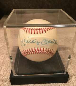 Mickey Mantle Jsa Signed / Autographed Official Baseball - Hof Yankees Full Loa