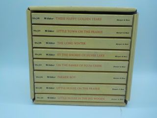 Vintage 1971 Little House On The Prairie Book Box Set Of 8 Wilder Never Read