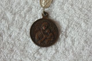 Vintage Our Lady of Perpetual Help Medal w/ Rare Garabandal Relic Medal 2