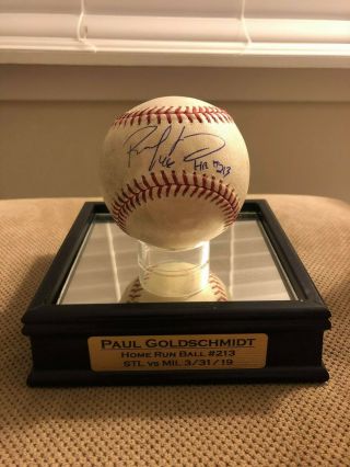 2019 Paul Goldschmidt Signed Game Home Run Baseball Hr 3/31/19 Cardinals