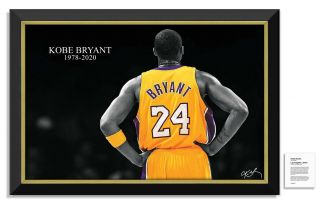 Kobe Bryant Facsimile Signed Los Angeles Lakers Jersey - Framed Museum Canvas™