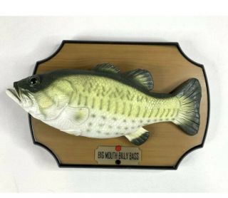Vtg 1999 Gemmy Big Mouth Billy Bass Singing Moving Talking Fish Great