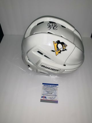 Sidney Crosby Signed Full Size Pittsburgh Penguins Hockey Helmet Psa/dna