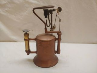 Vintage Turner Brass Blow Torch Lamp? Sycamore Il Usa Pump In Handle