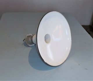 Vintage White Porcelain Ceiling Lights Industrial Lamp,  Swivel Mount,  14 