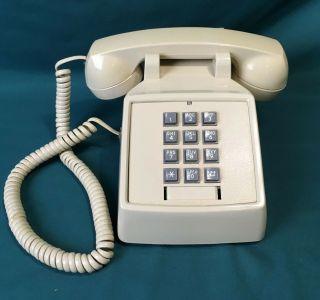 Vintage Premier Hac 2500 Beige Push Button Home Desk Phone 250044 - Mba - 20m - H