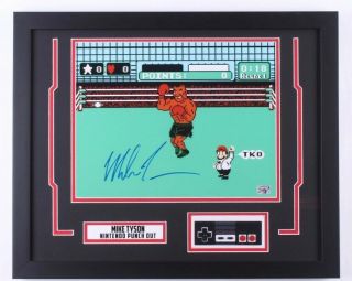 Mike Tyson Signed Autographed 16x20 Framed Photo Mike Tyson Hologram Punch Out