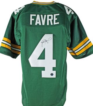 Brett Favre Authentic Signed Green Pro Style Jersey W/ Favre Hologram &