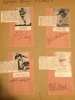Autographed Green Bay Packers Sheets - Early 1960 