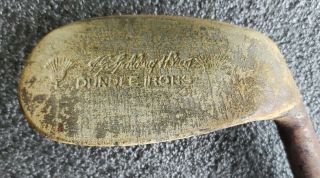 Antique Vintage Spalding Dundee Irons Hickory Wood Shaft Golf Club Niblick Rare