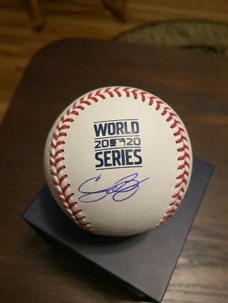 2020 World Series Mvp Corey Seager Autographed Special Issue Baseball Mlb Auth